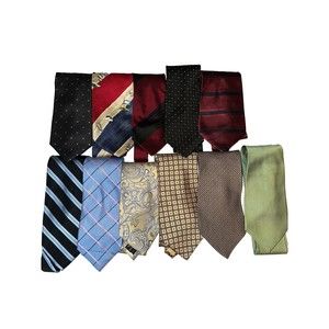 Nautica tie lot of 11, 100% silk